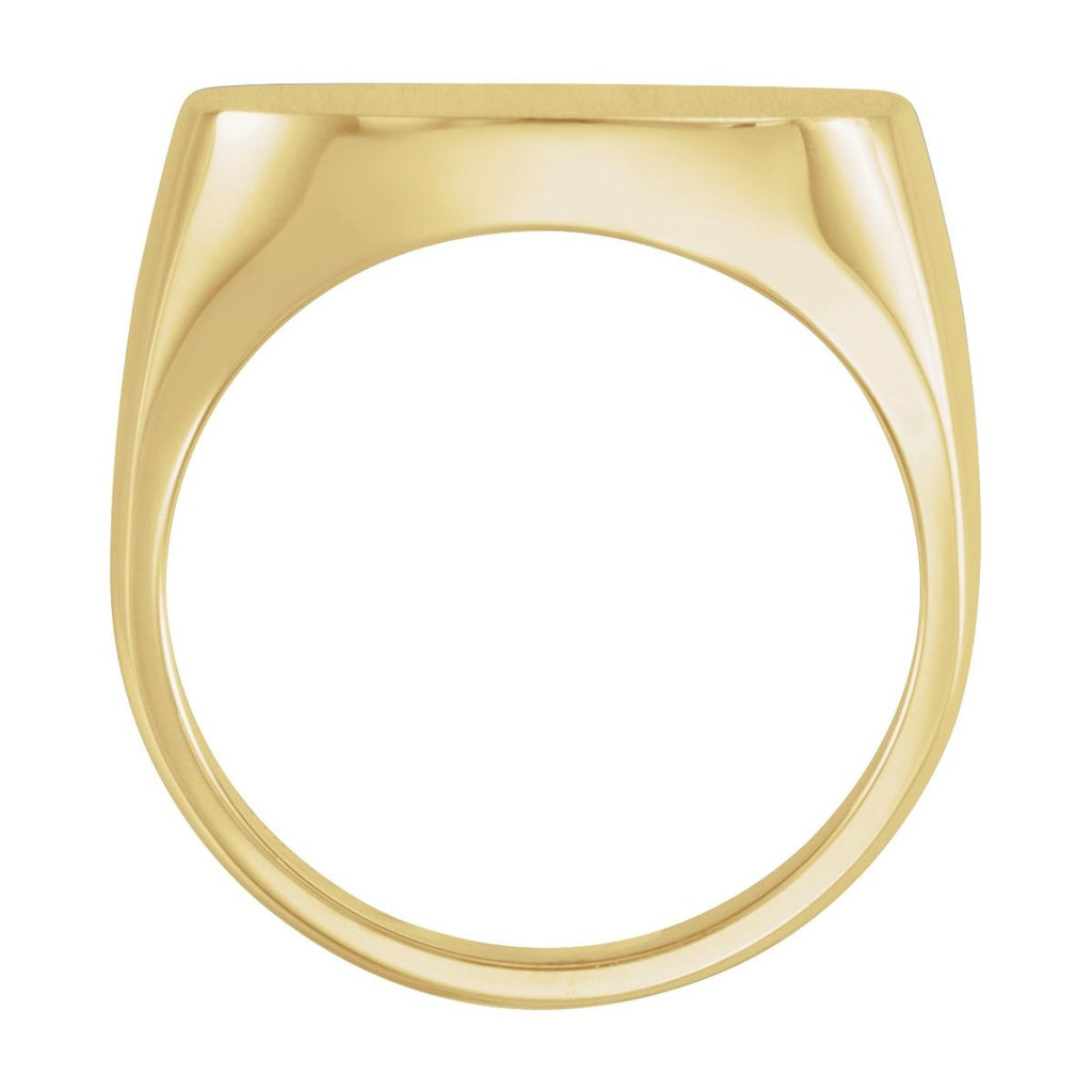 Square Signet Ring in 14k yellow gold