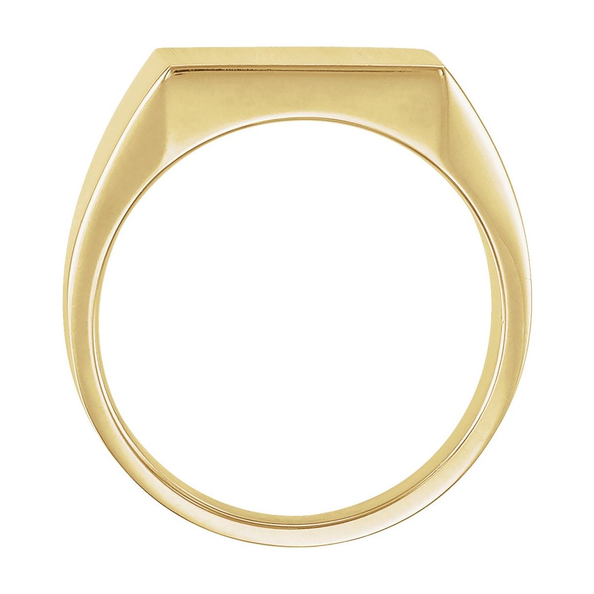16 mm Square Signet Ring in 18k yellow gold