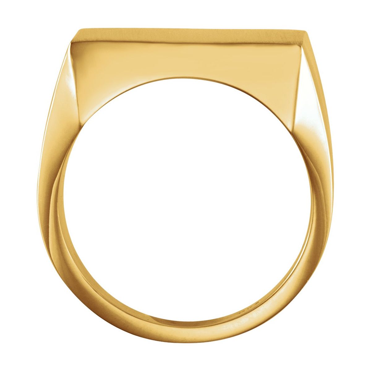 18 mm Square Signet Ring in 14k yellow gold