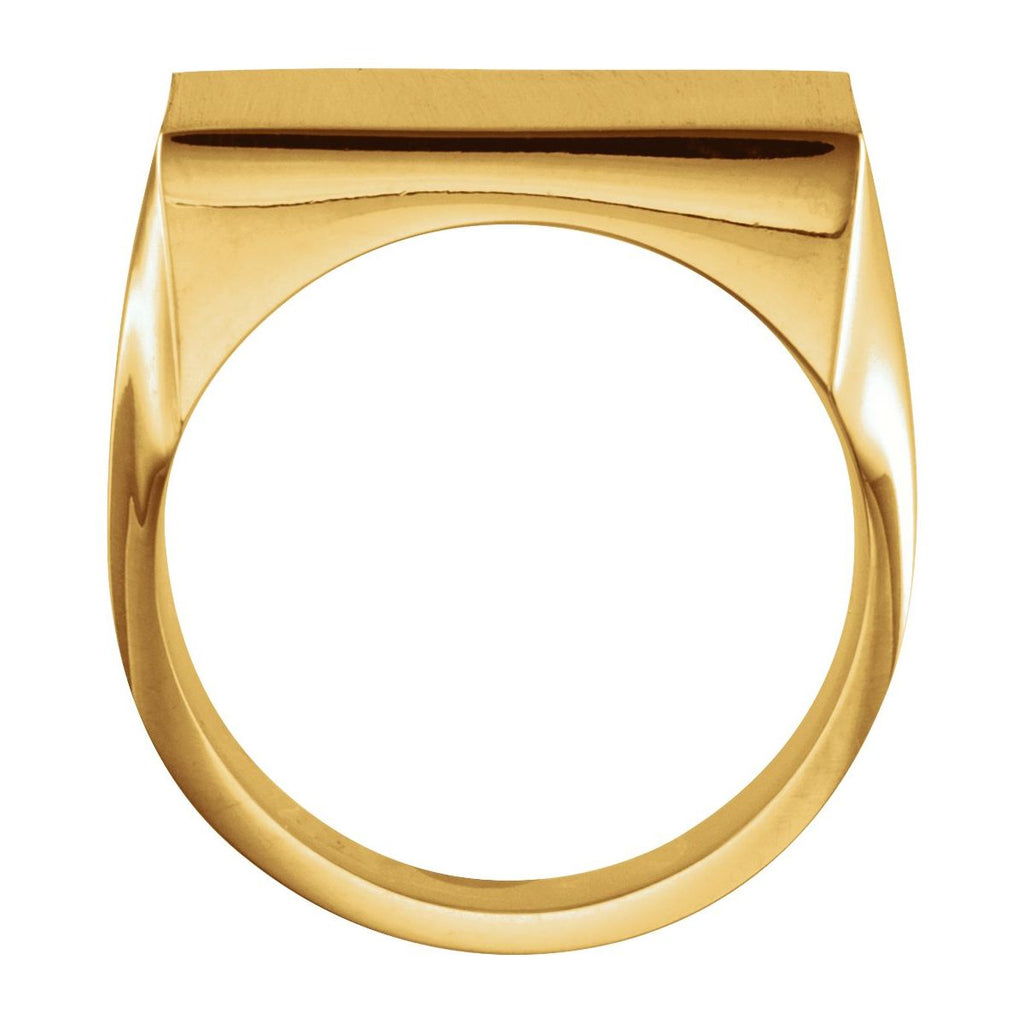 20 mm Square Signet Ring in 14k yellow gold