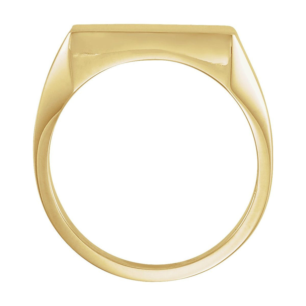 16 mm Square Signet Ring in 14k yellow gold