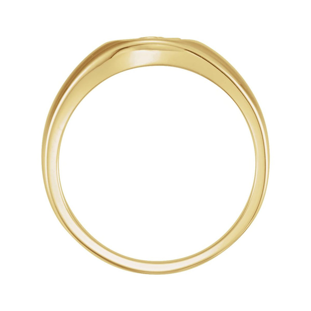 The Rugged Cross® Chastity Ring in 14k yellow gold