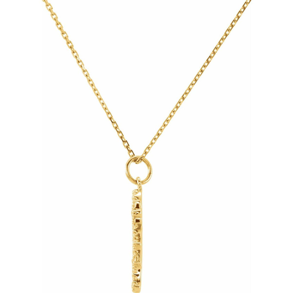 1/5 CTW Natural Diamond Girl Necklace in 14k yellow gold