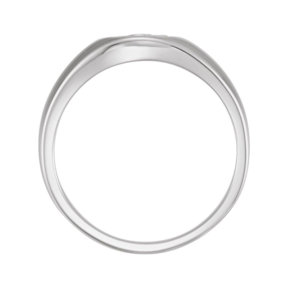 The Rugged Cross® Chastity Ring in 14k white gold