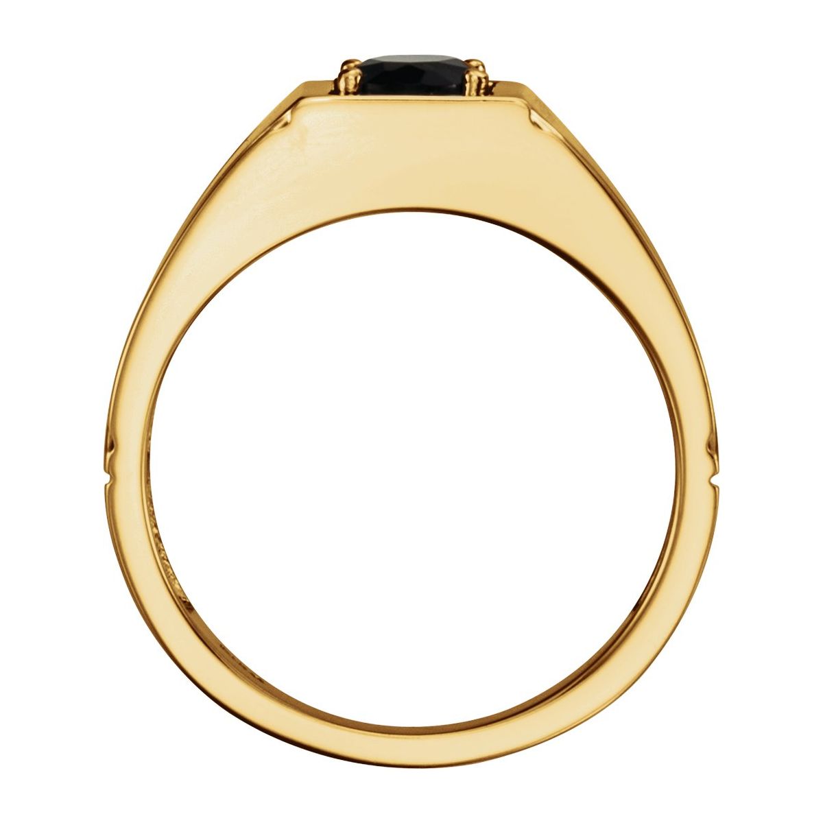 Natural Black Onyx Ring in 14k yellow gold