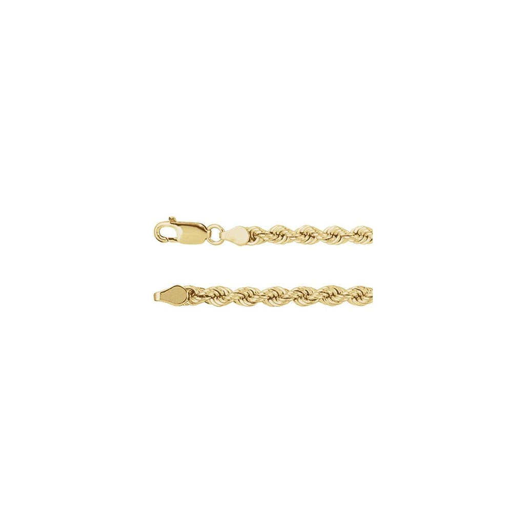 4 mm Rope Chain in 14k yellow gold
