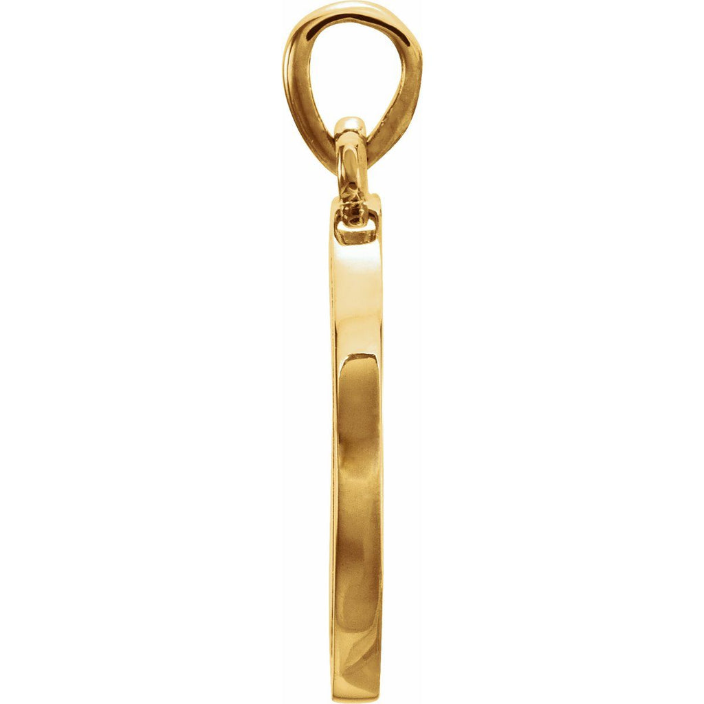 1/5 CTW Natural Diamond Engravable 16-18" Necklace in 14k yellow gold