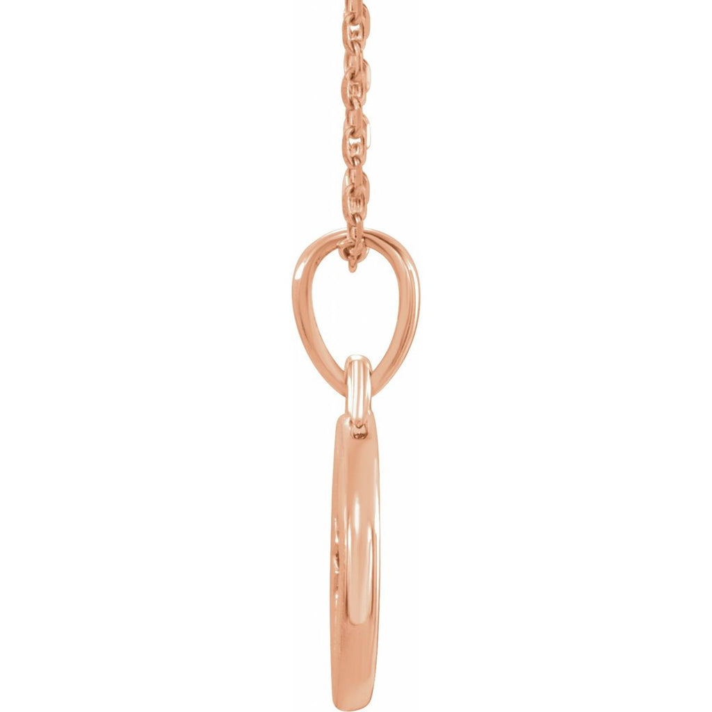 .01 CT Natural Diamond Star Necklace in 14k rose gold