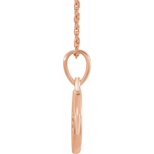 .01 CT Natural Diamond Star Necklace in 14k rose gold