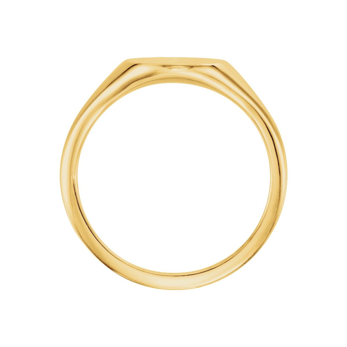 10x8 mm Oval Signet Ring in 14k yellow gold