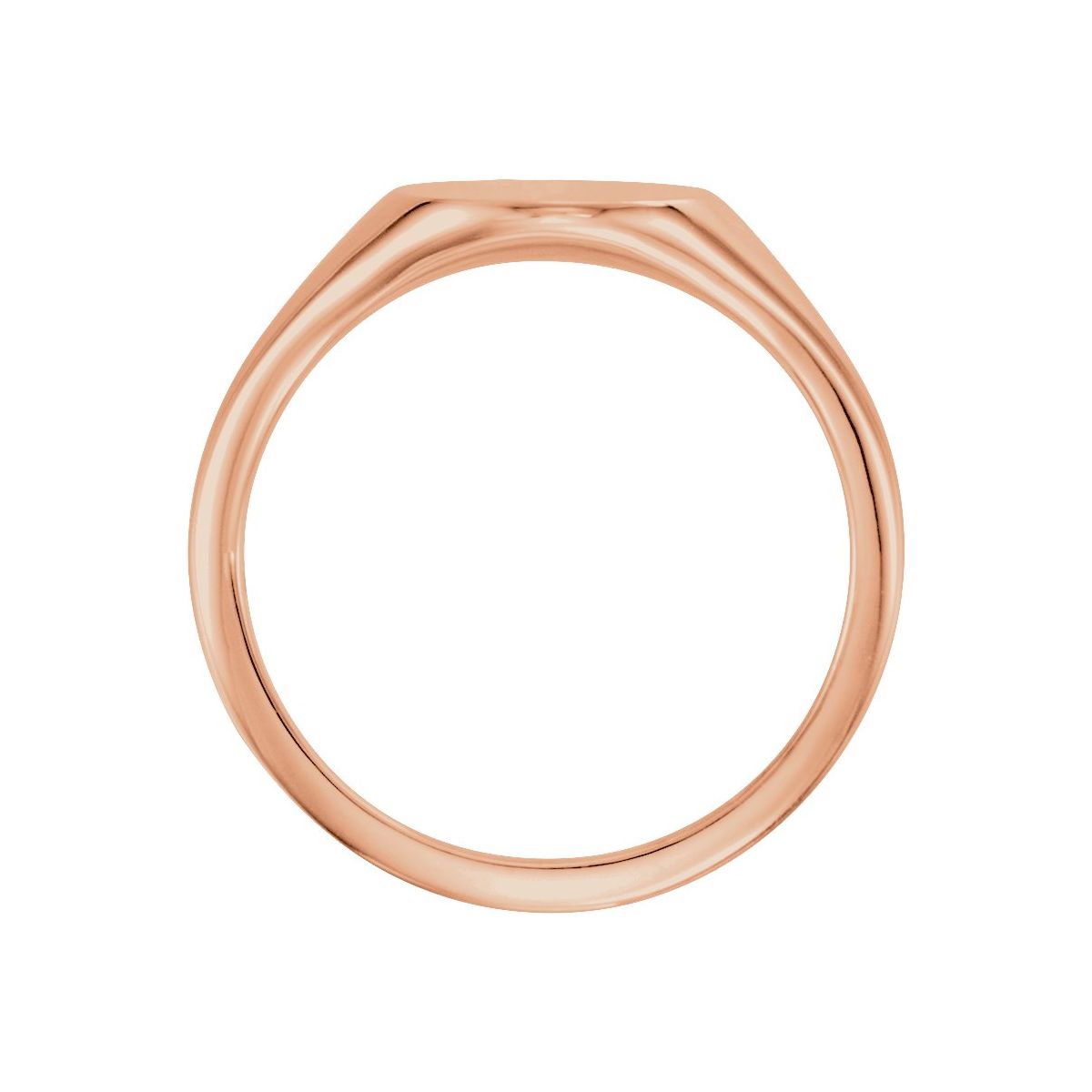 13x11 mm Oval Signet Ring in 14k rose gold