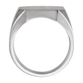 18x16 mm Octagon Signet Ring in 14k white gold