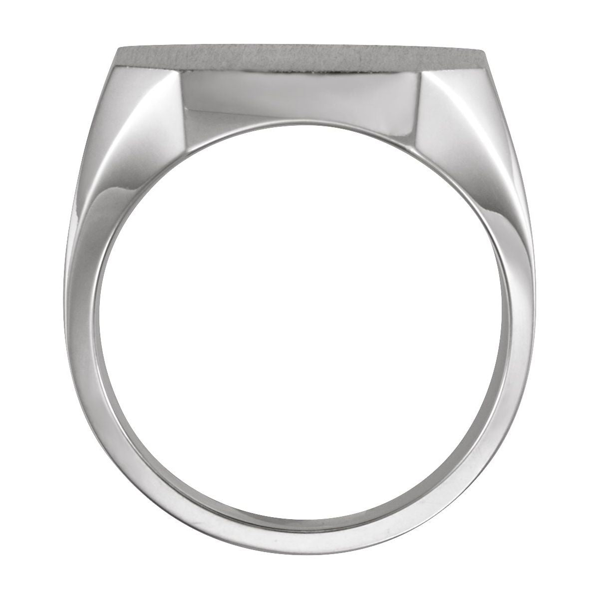 20x18 mm Octagon Signet Ring in 14k white gold