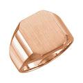 16x14 mm Octagon Signet Ring in 14k rose gold