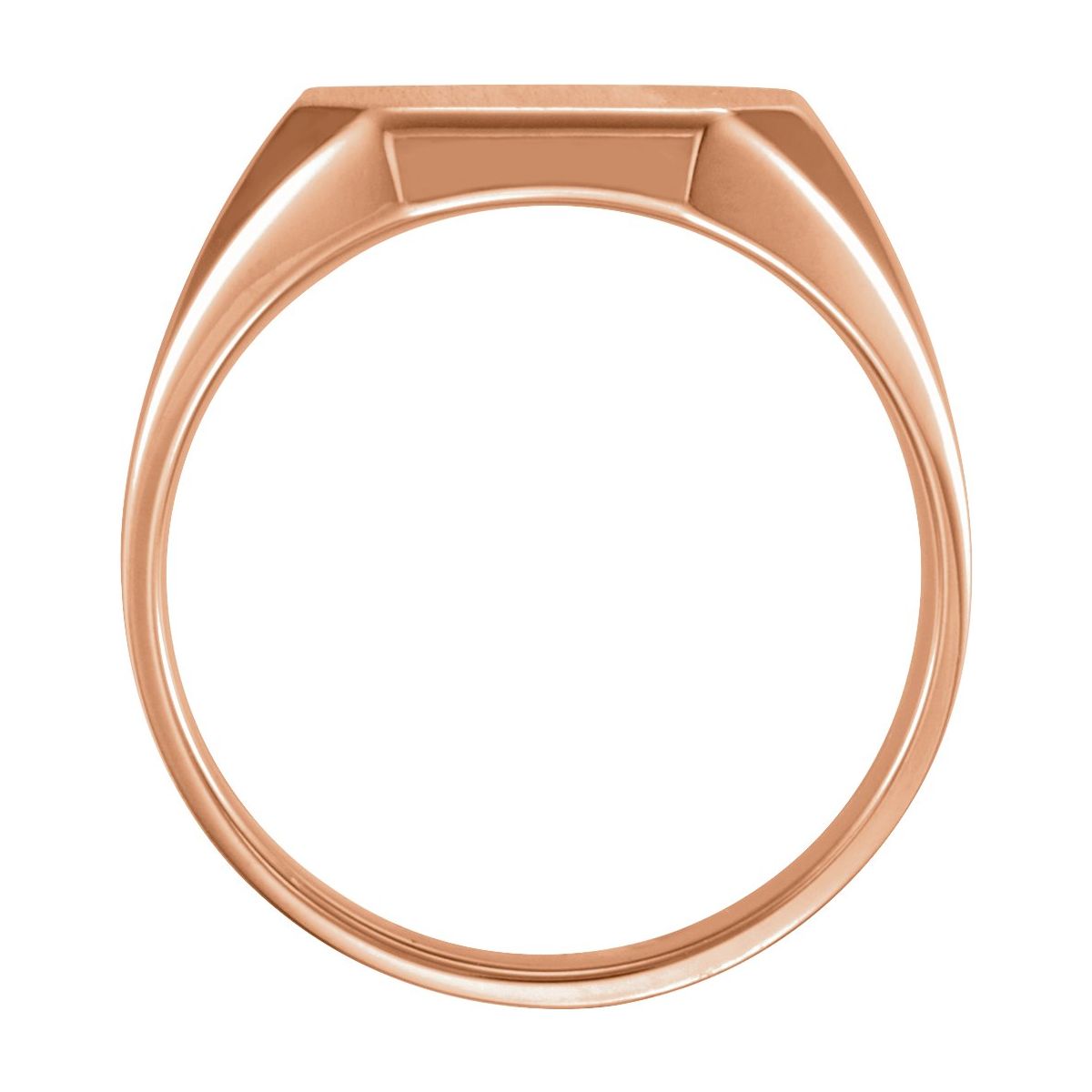 16x14 mm Octagon Signet Ring in 14k rose gold