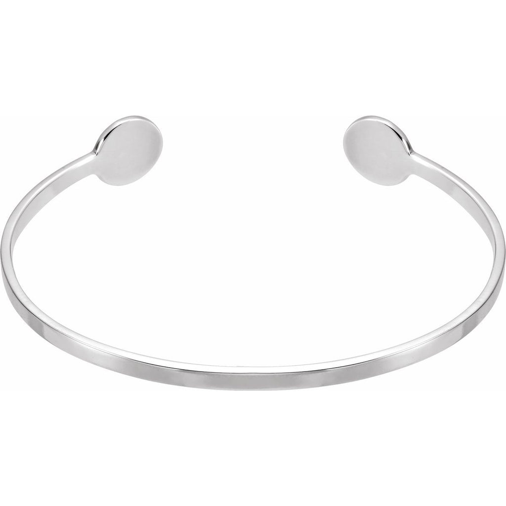 Engravable Cuff Bracelet in 14k white gold
