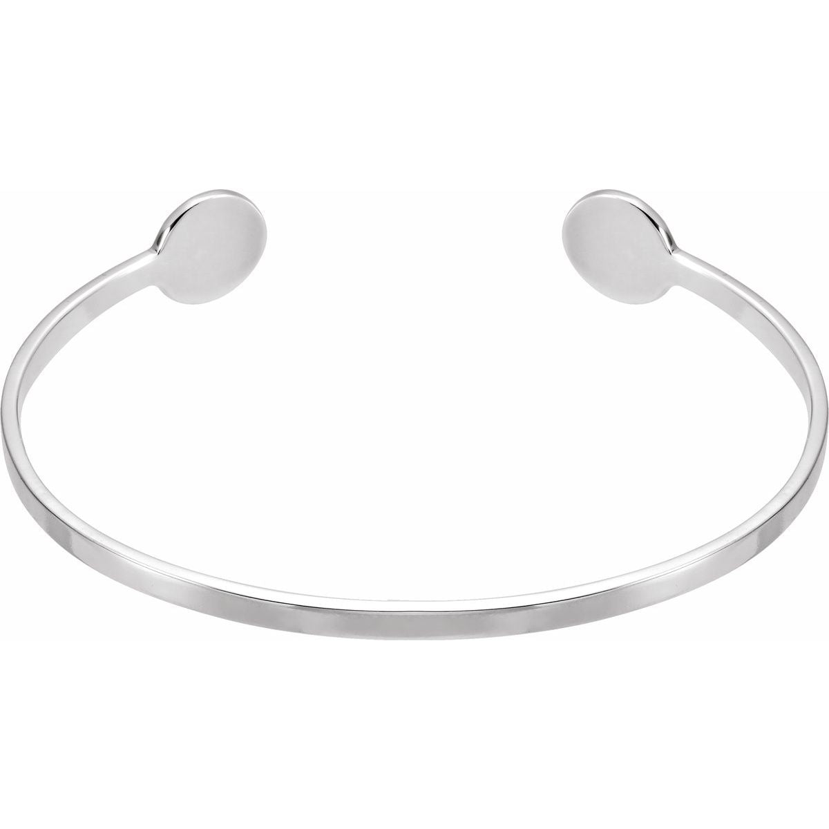 Engravable Cuff Bracelet in 14k white gold