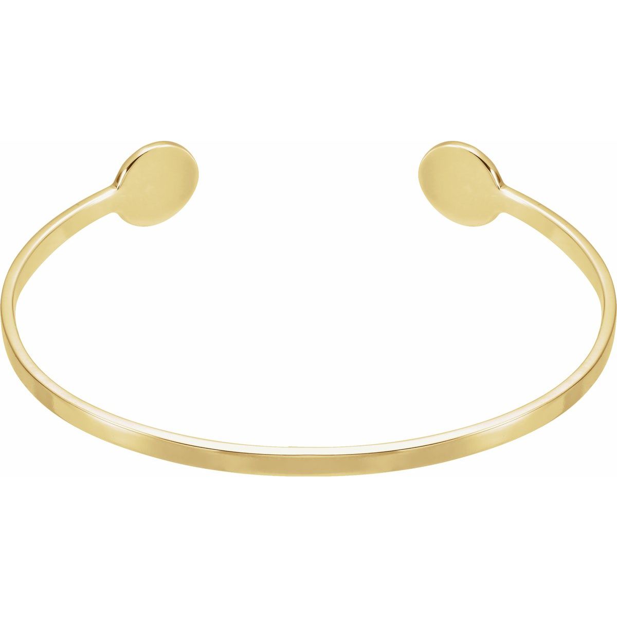 Engravable Cuff Bracelet in 14k yellow gold