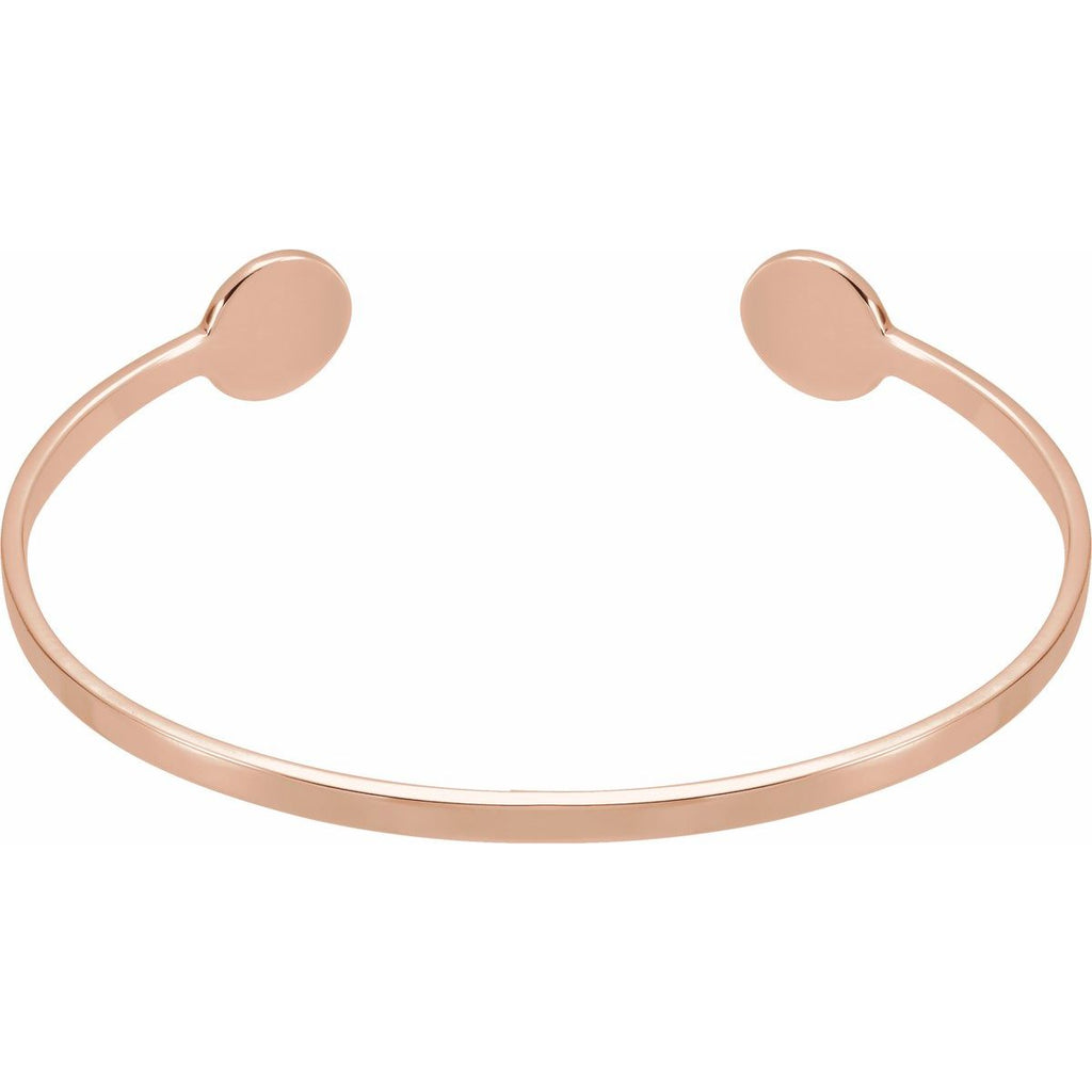 Engravable Cuff Bracelet in 14k rose gold