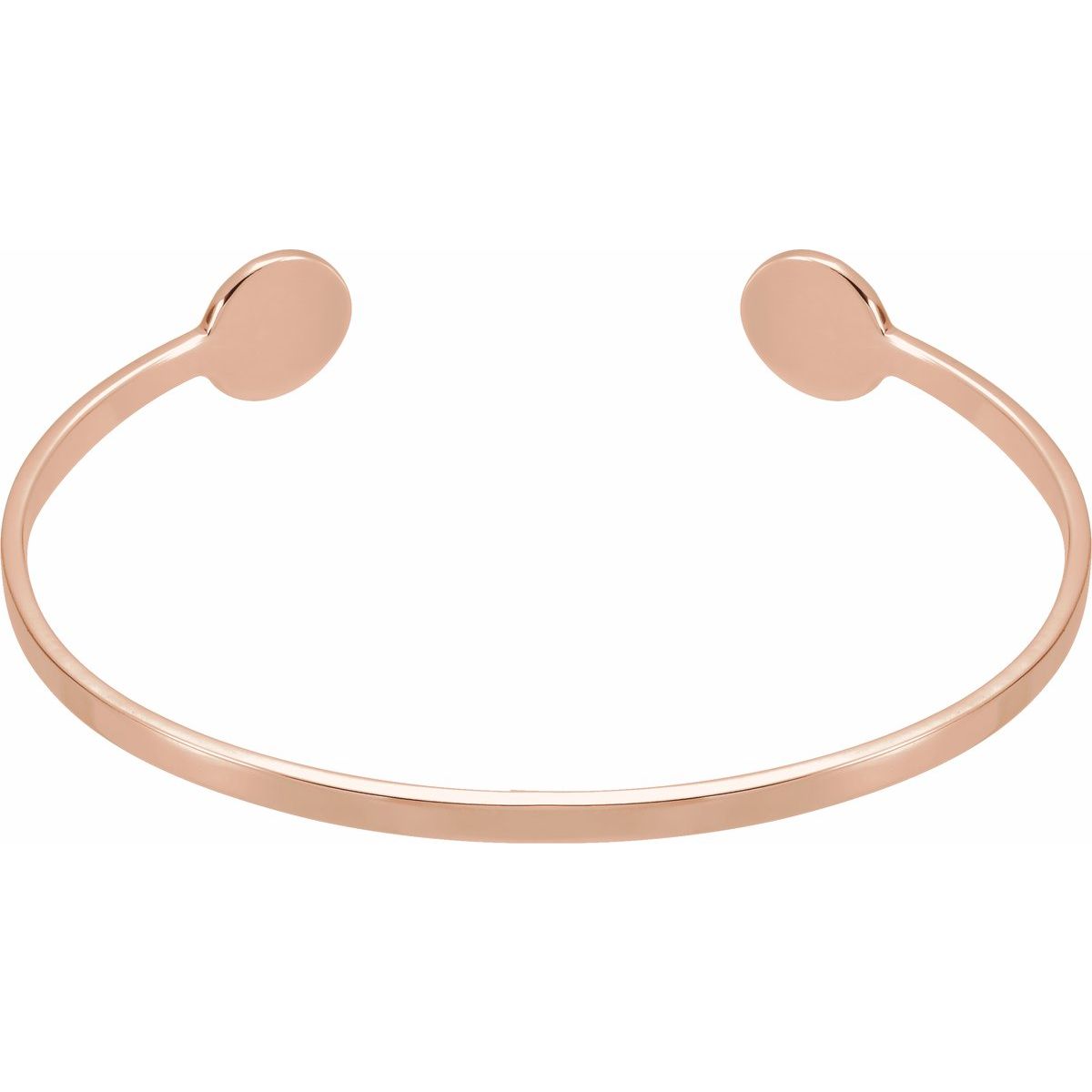 Engravable Cuff Bracelet in 14k rose gold