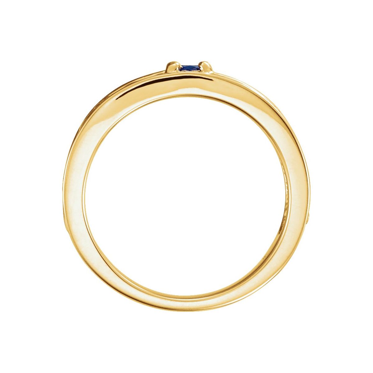4 mm Round Family Stackable Ring in 14k yellow gold