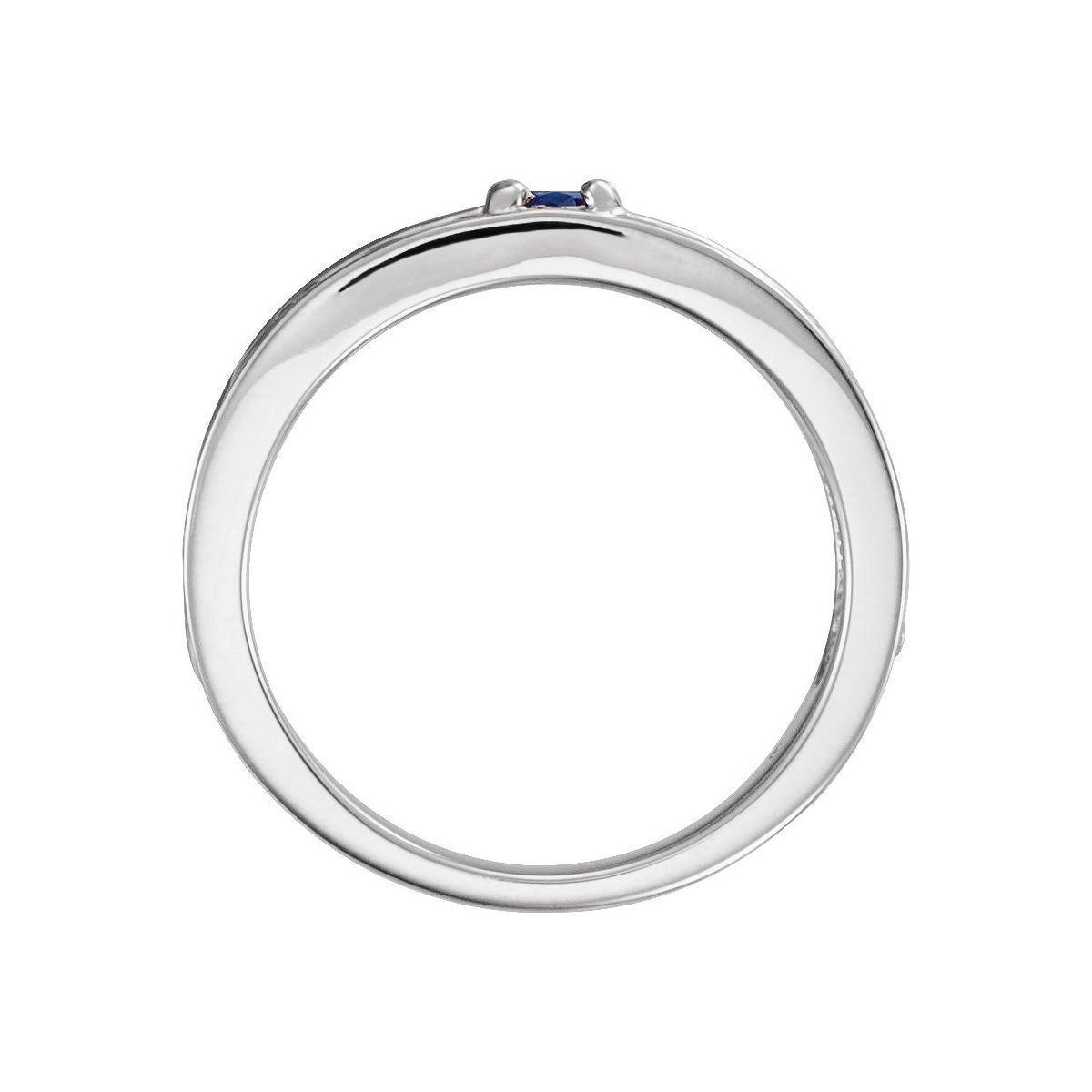 4 mm Round Family Stackable Ring in 14k white gold