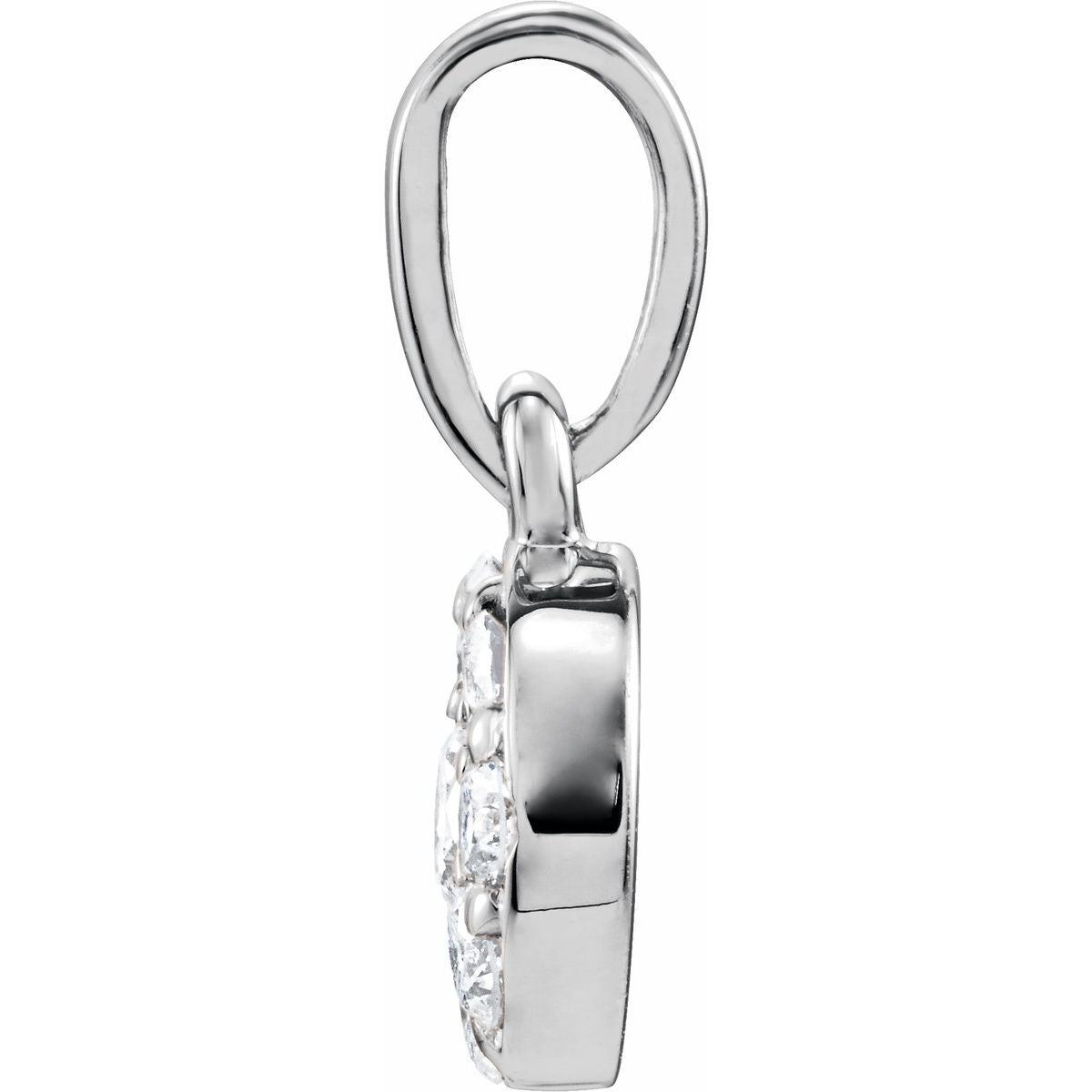 1/4 CTW Natural Diamond Cluster Pendant in 14k white gold