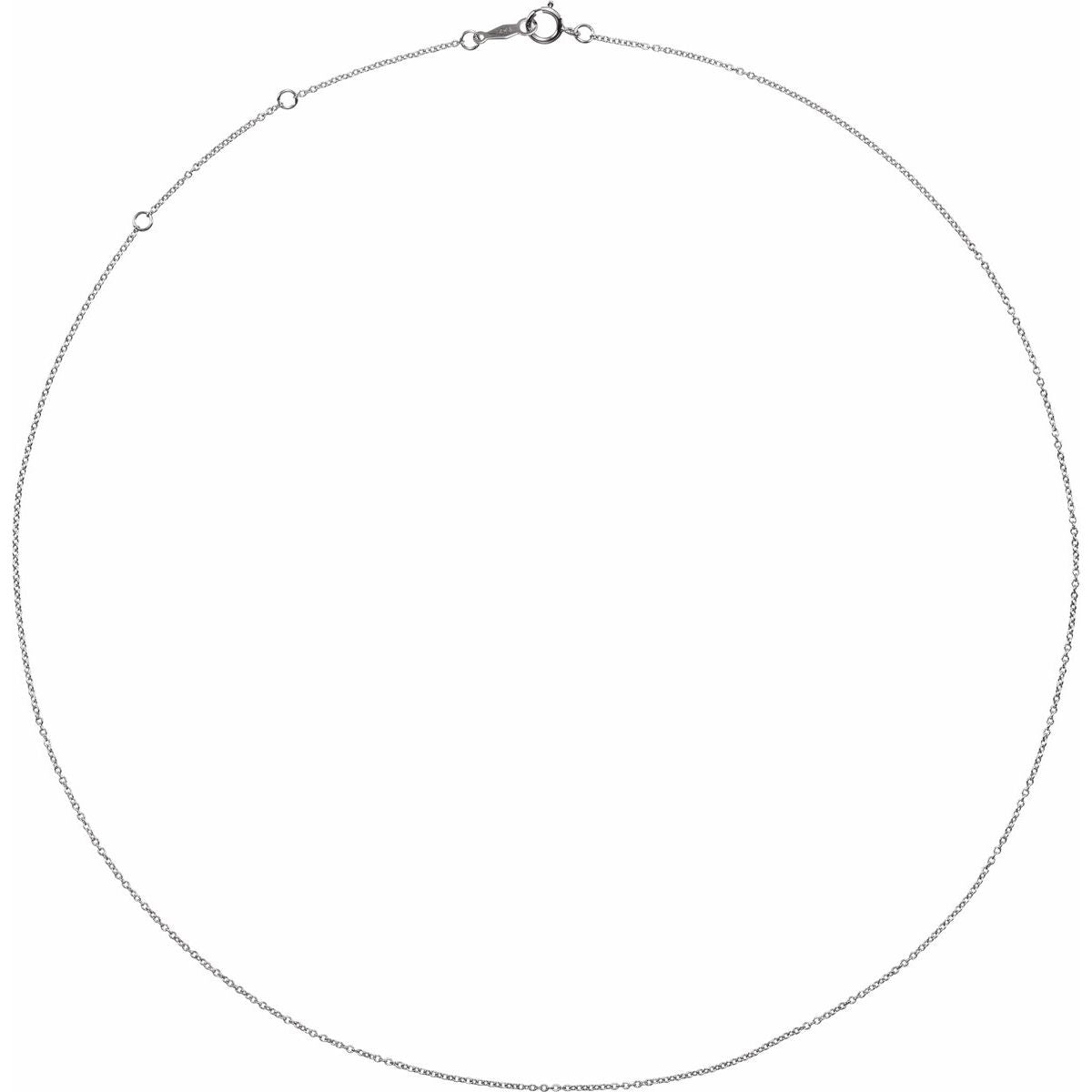 1 mm Adjustable Cable Chain in 14k white gold