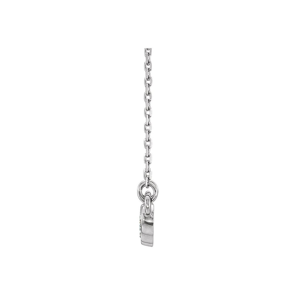 1/3 CTW Natural Diamond Bezel-Set Necklace in 14k white gold