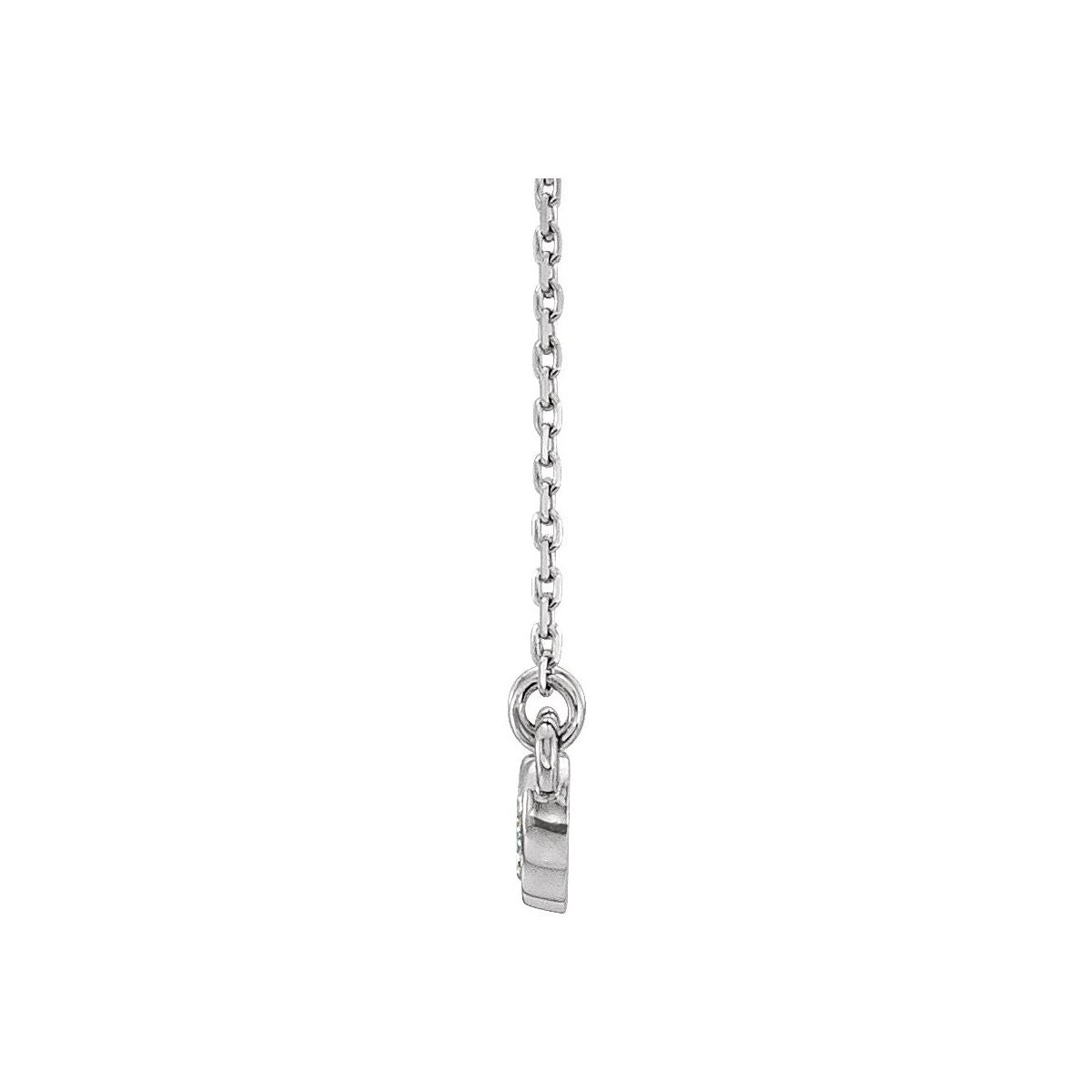 1/3 CTW Natural Diamond Bezel-Set Necklace in 14k white gold