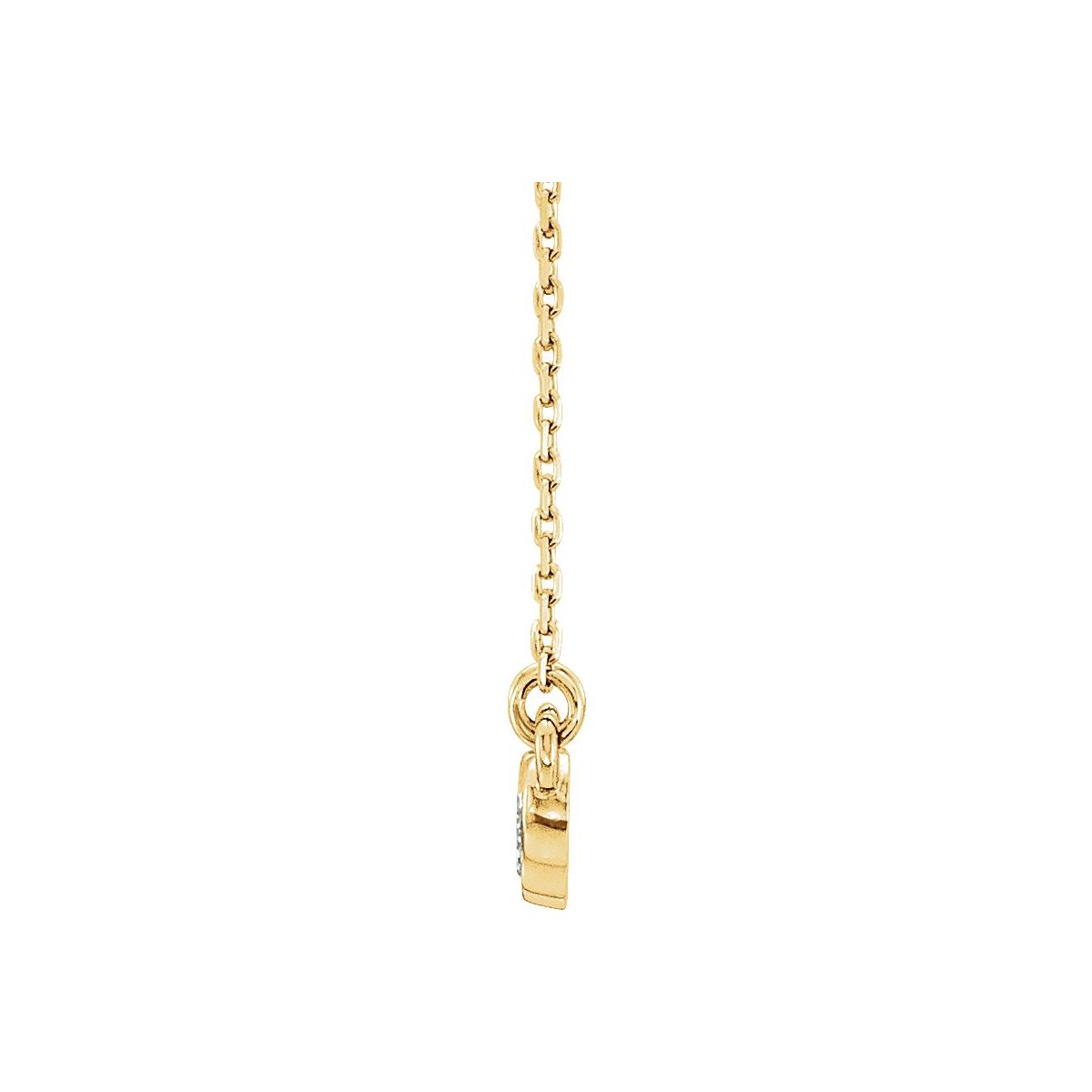 1/3 CTW Natural Diamond Bezel-Set Necklace in 14k yellow gold
