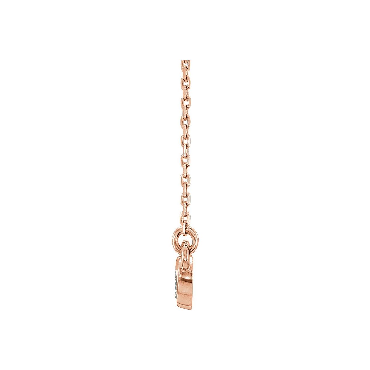 1/3 CTW Natural Diamond Bezel-Set Necklace in 14k rose gold