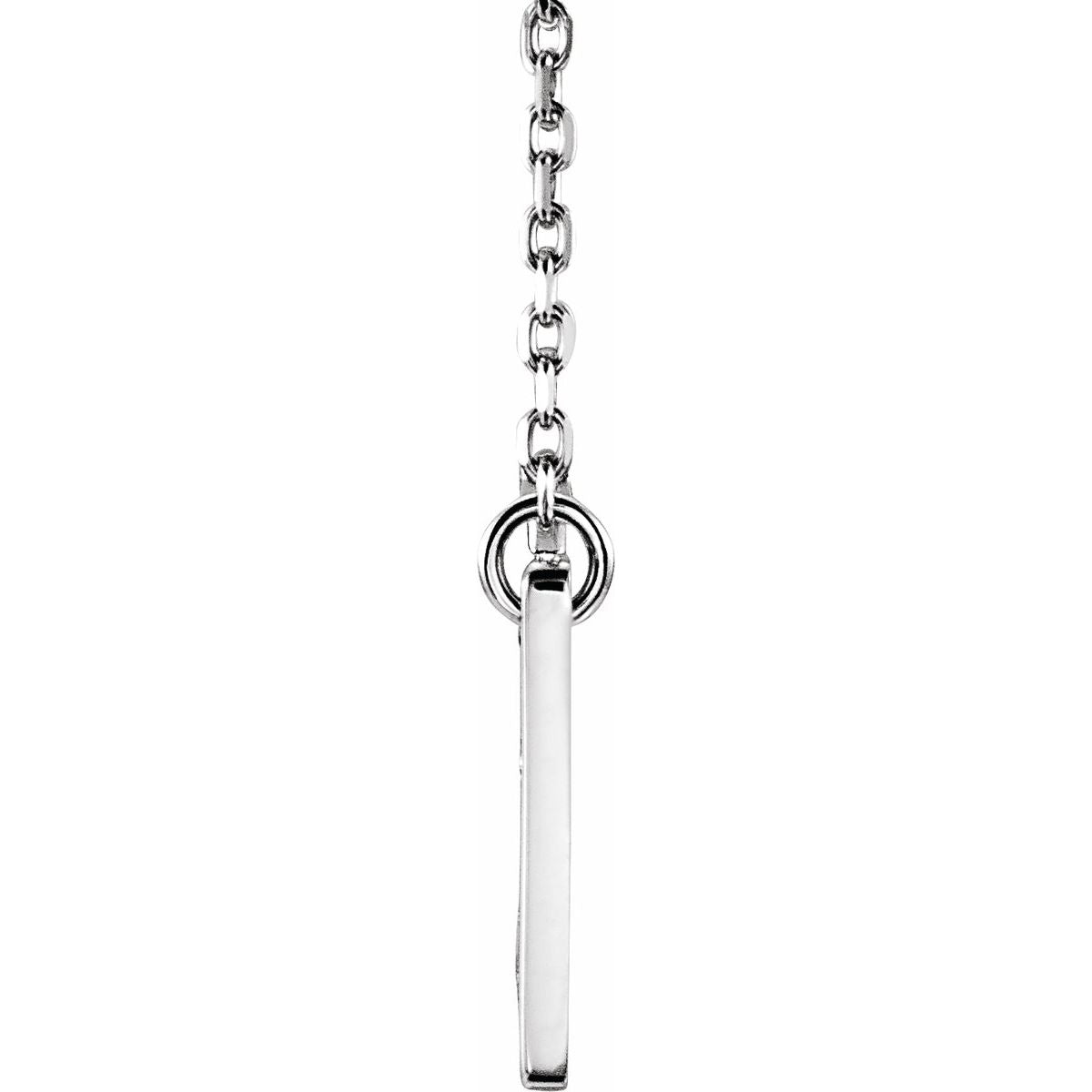 .025 CTW Natural Diamond Engravable Cross Necklace