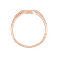 12x10 mm Oval Signet Ring in 14k rose gold
