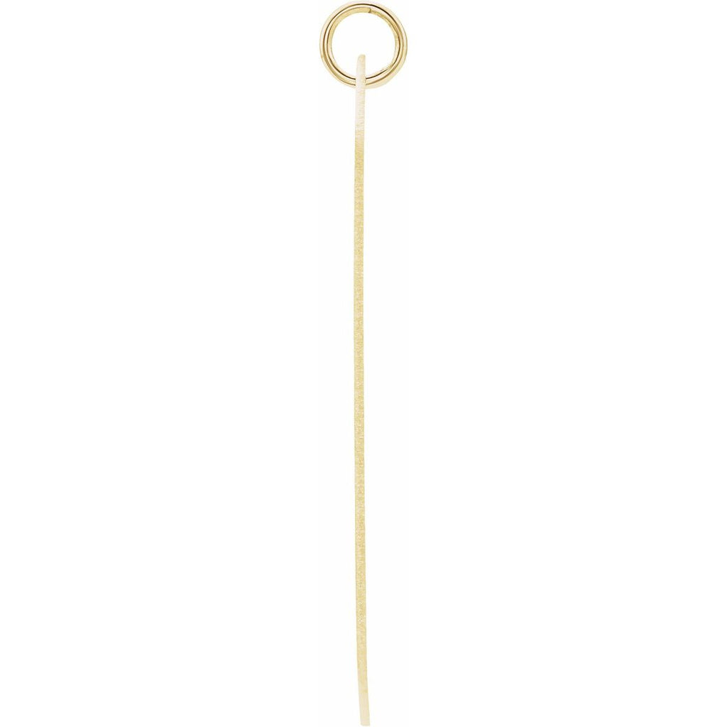 Engravable Dog Tag Pendant in 14k yellow gold