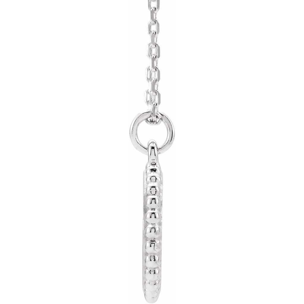 Engravable Beaded Disc Necklace