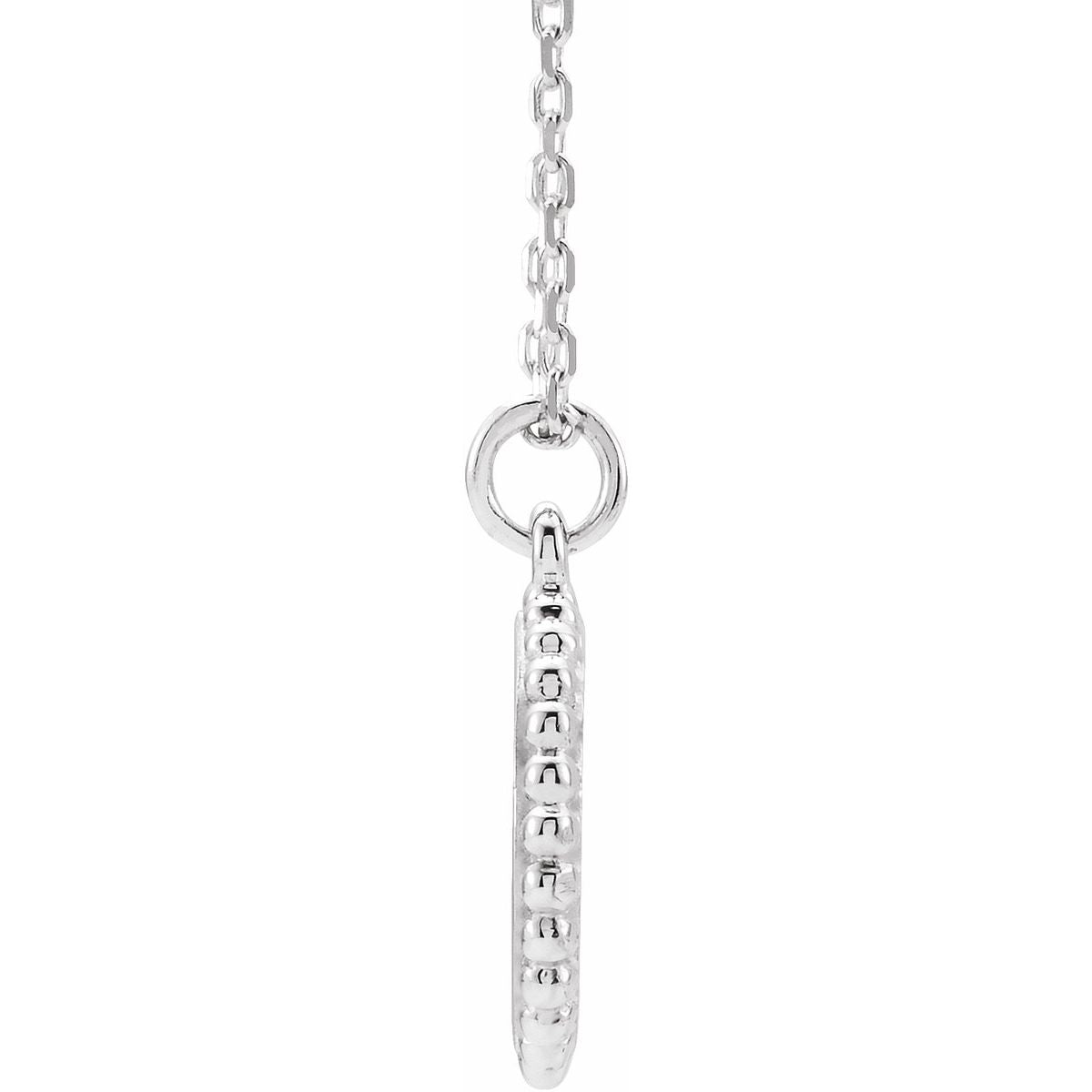 Engravable Beaded Disc Necklace