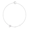 .04 CTW Natural Diamond Initial C Bracelet in 14k white gold