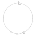 .04 CTW Natural Diamond Initial L Bracelet in 14k white gold