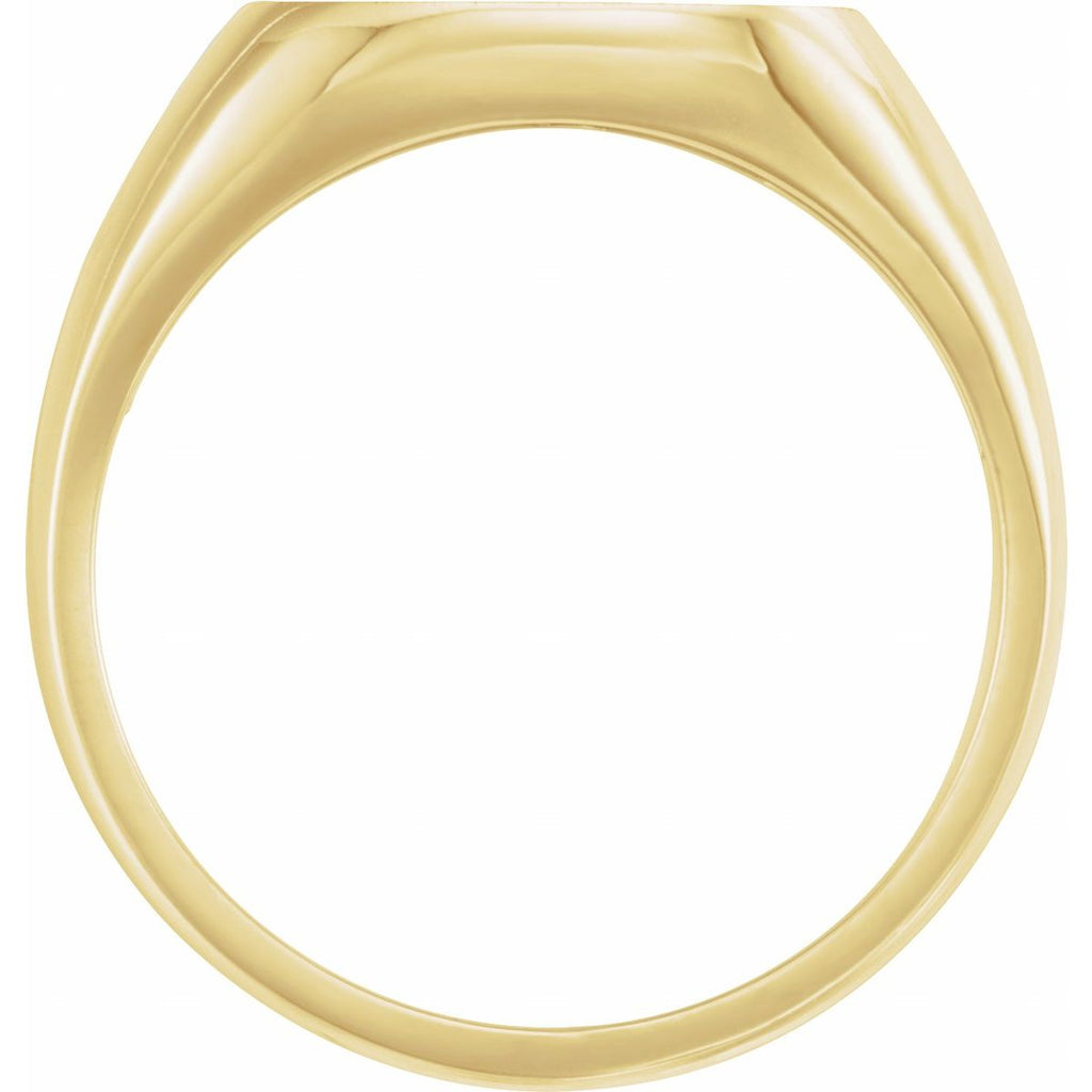 Square Signet Ring in 18k yellow gold