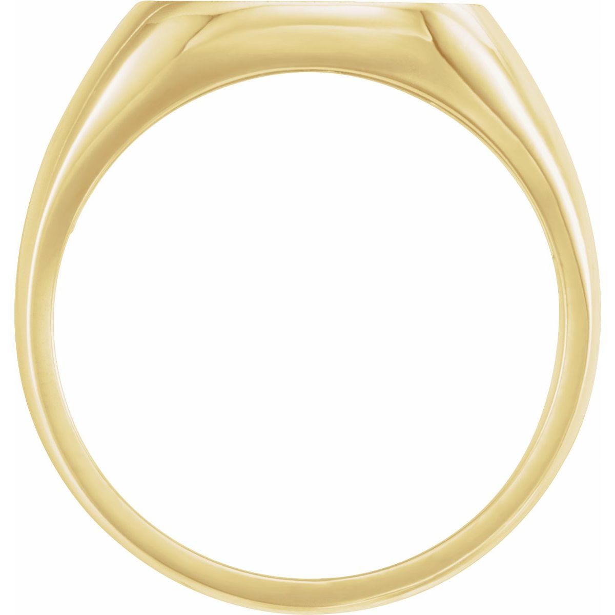 Square Signet Ring in 18k yellow gold