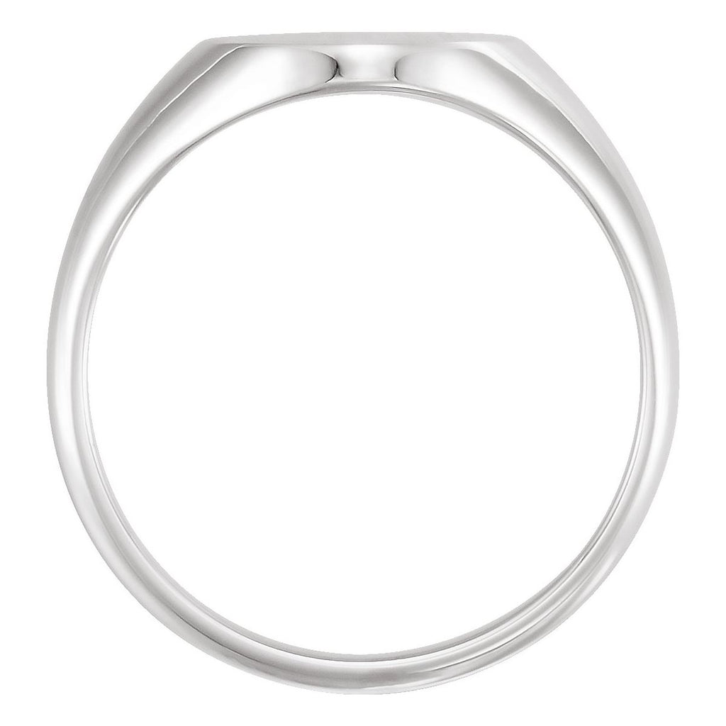 Men's Oval Signet Ring in platinum