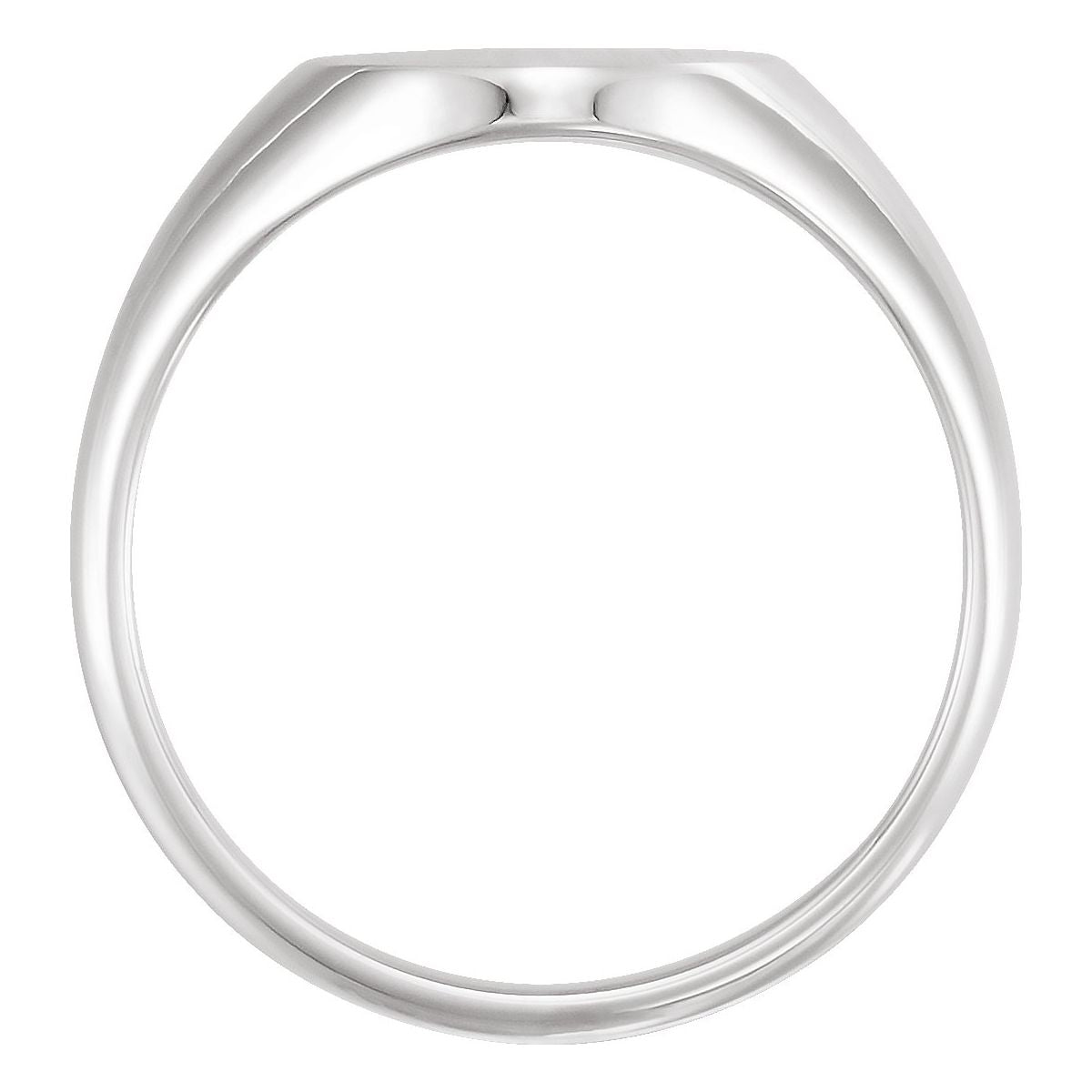 Men's Oval Signet Ring in platinum