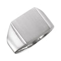 14 mm Square Signet Ring in 14k white gold