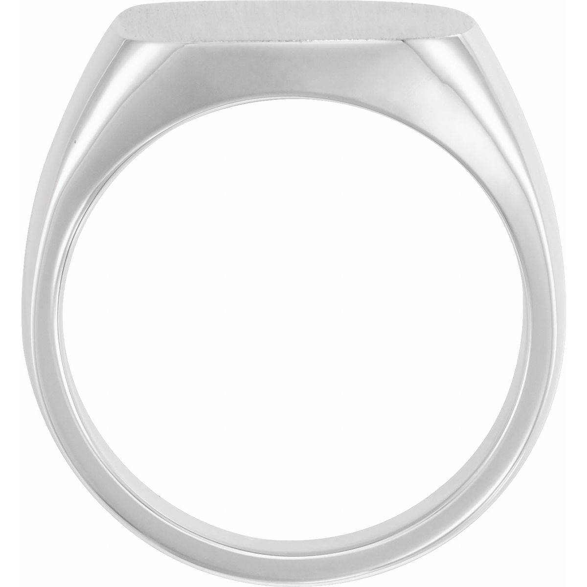 16 mm Signet Ring in 14k white gold