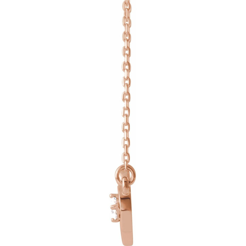 1/10 CTW Natural Diamond Infinity-Inspired Heart Necklace in 14k rose gold