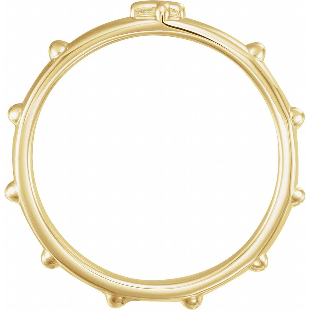 5 mm Rosary Ring in 18k yellow gold