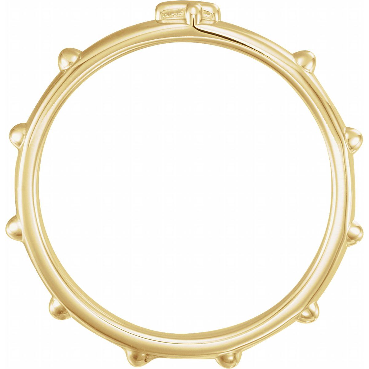 5 mm Rosary Ring in 18k yellow gold