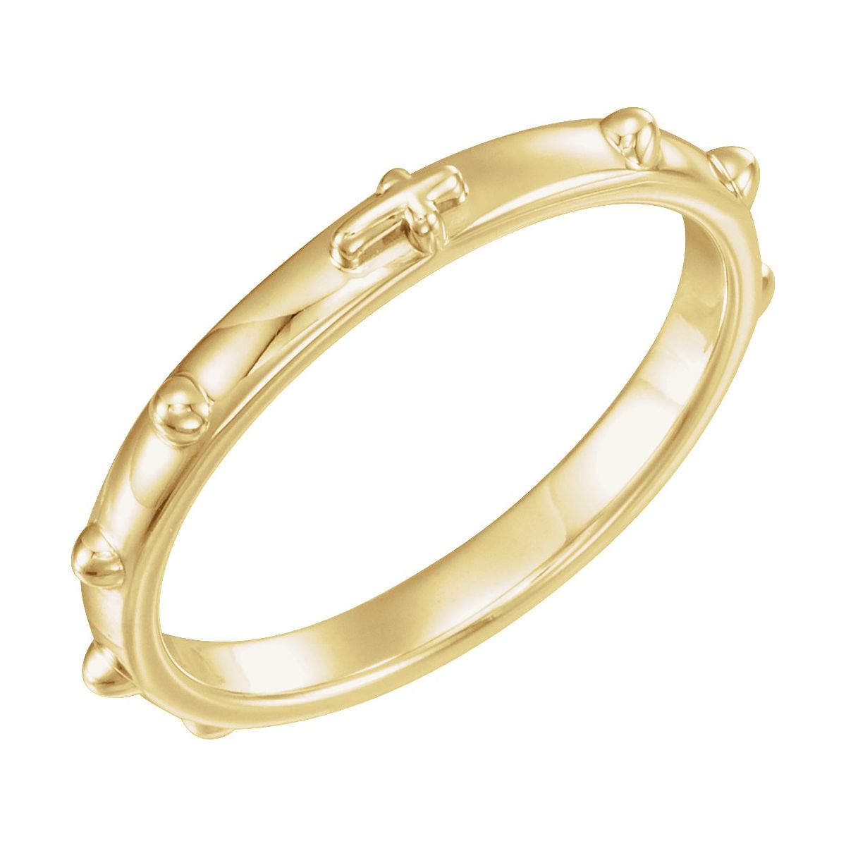 5 mm Rosary Ring in 18k yellow gold