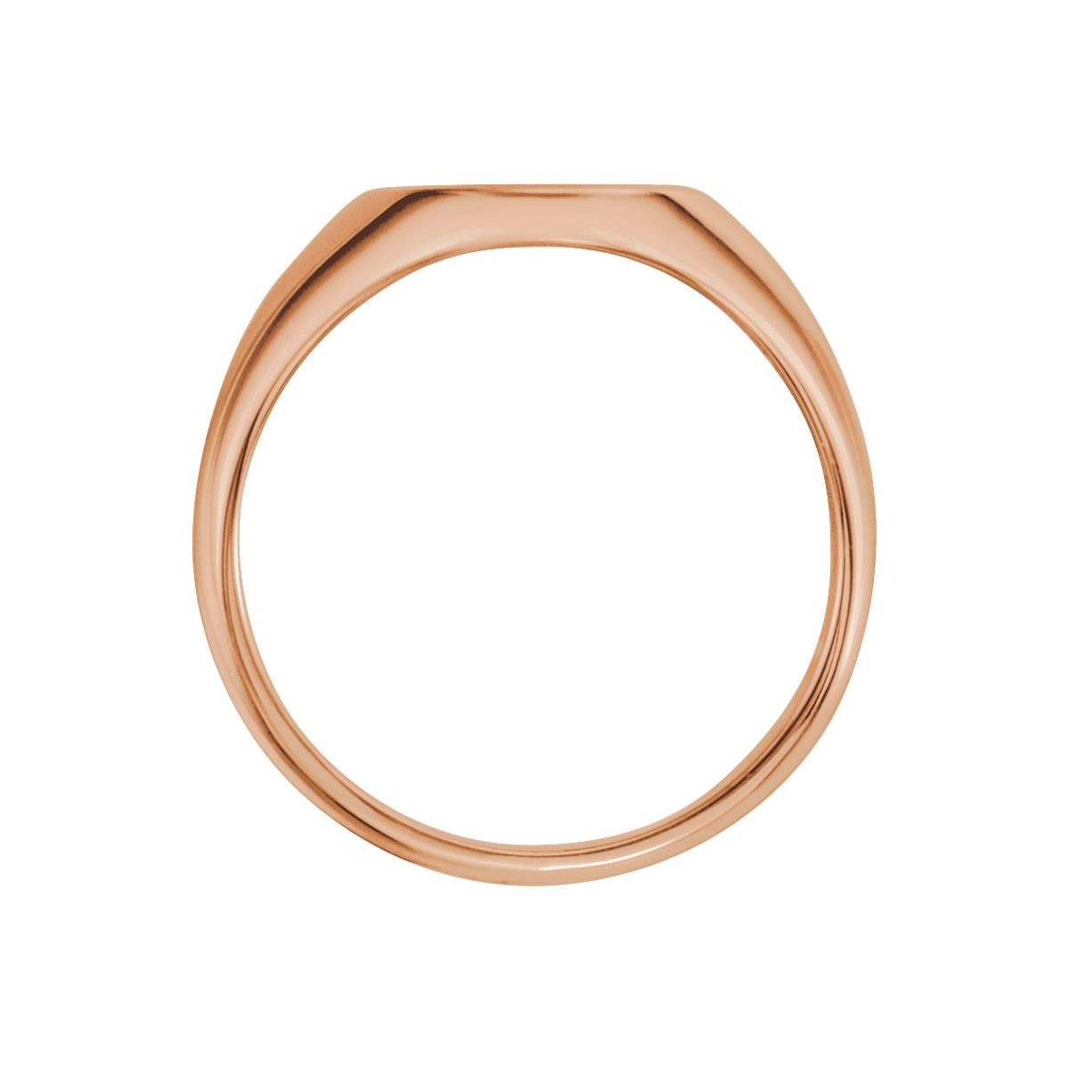 Men's Oval Signet Ring in 14k rose gold
